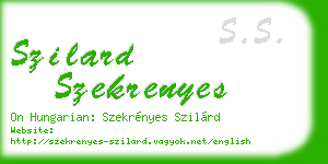 szilard szekrenyes business card