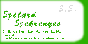 szilard szekrenyes business card